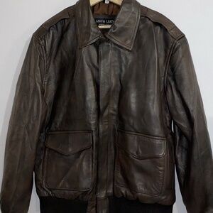 Mafia Leather Men’s Jacket With Classic Fit, Brown Color Size 2XL. New.